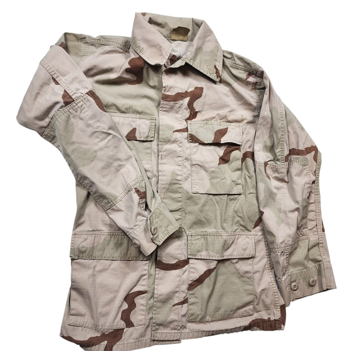 USGI Desert Combat Jacket Small Regular Military Ripstop BDU Camo Shirt