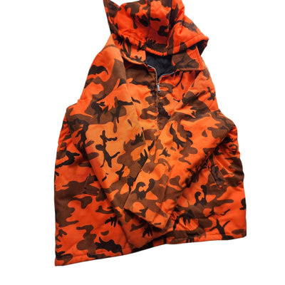 Vintage Woodfield Camo Hunting Jacket Mens XL USA Quilted Lining Hooded Gorpcore