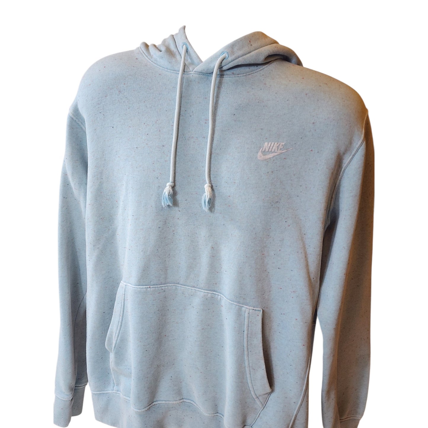 Nike Speckled Blue Hoodie Mens Large Pullover Fleece Sweatshirt Y2K DQ4663-416