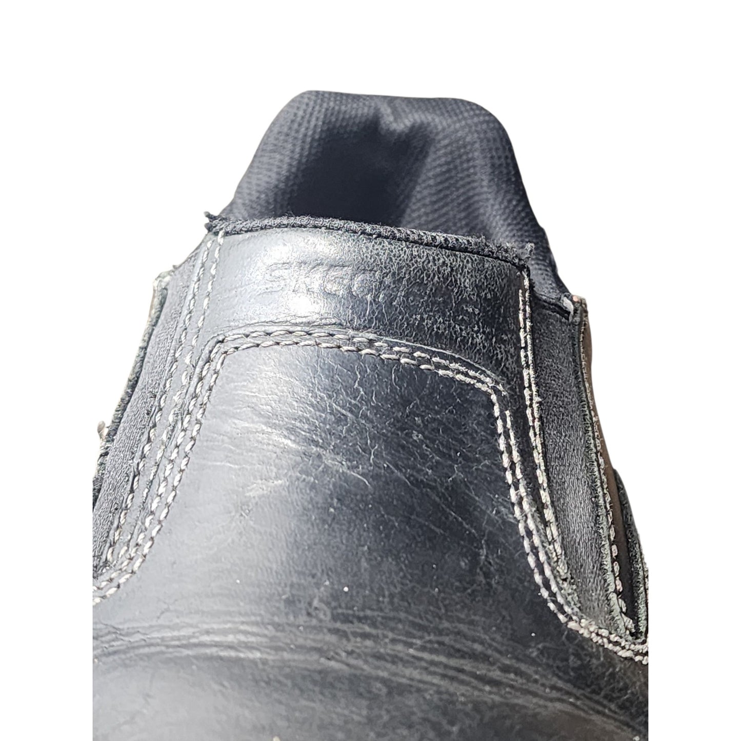 Skechers Shoes Men 10.5 Work Leather Slip On Safety Toe ASTM EH Industrial 77066