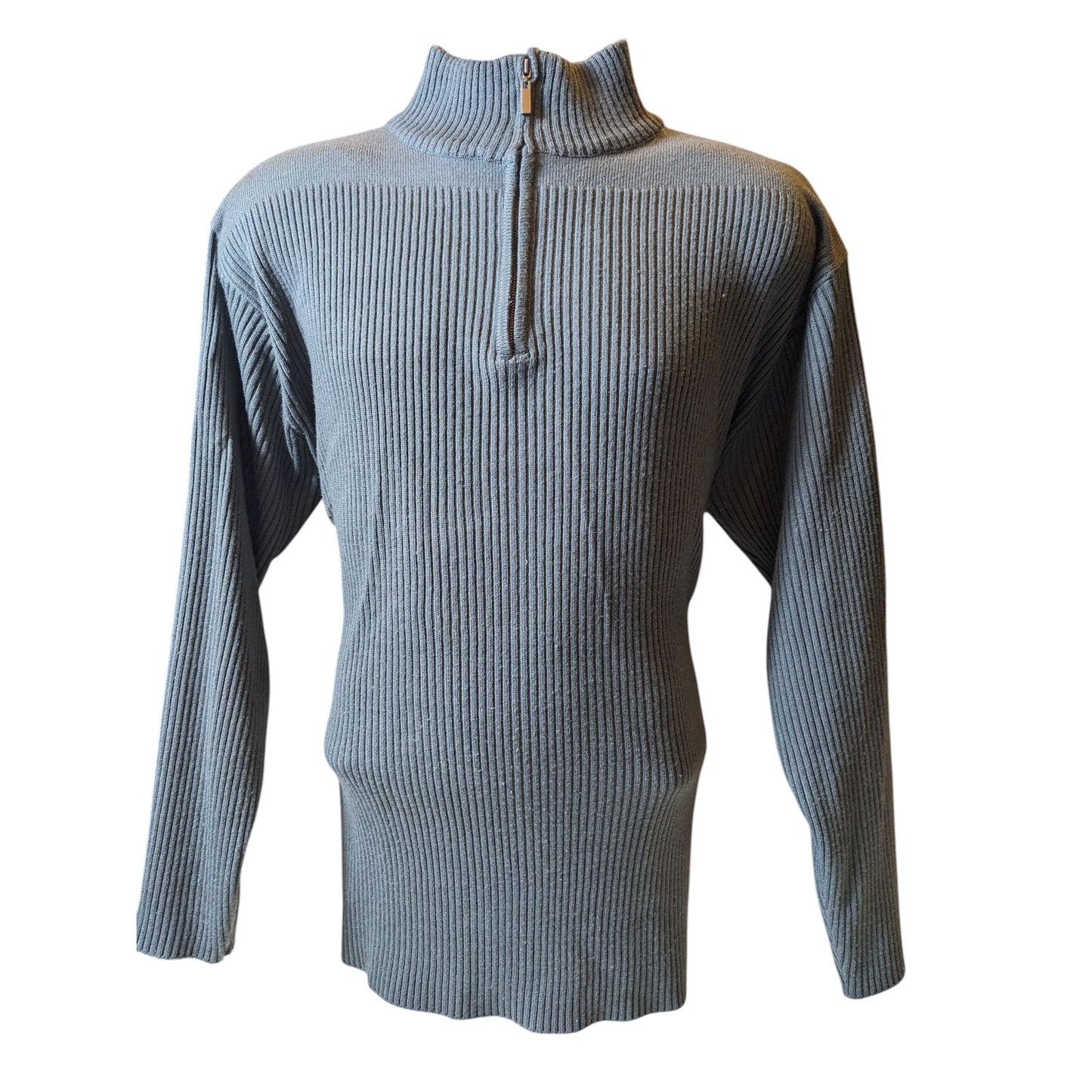 Bachrach Sweater Mens XL Ribbed Mock Neck Pullover Wool Knit Acrylic Cashmere
