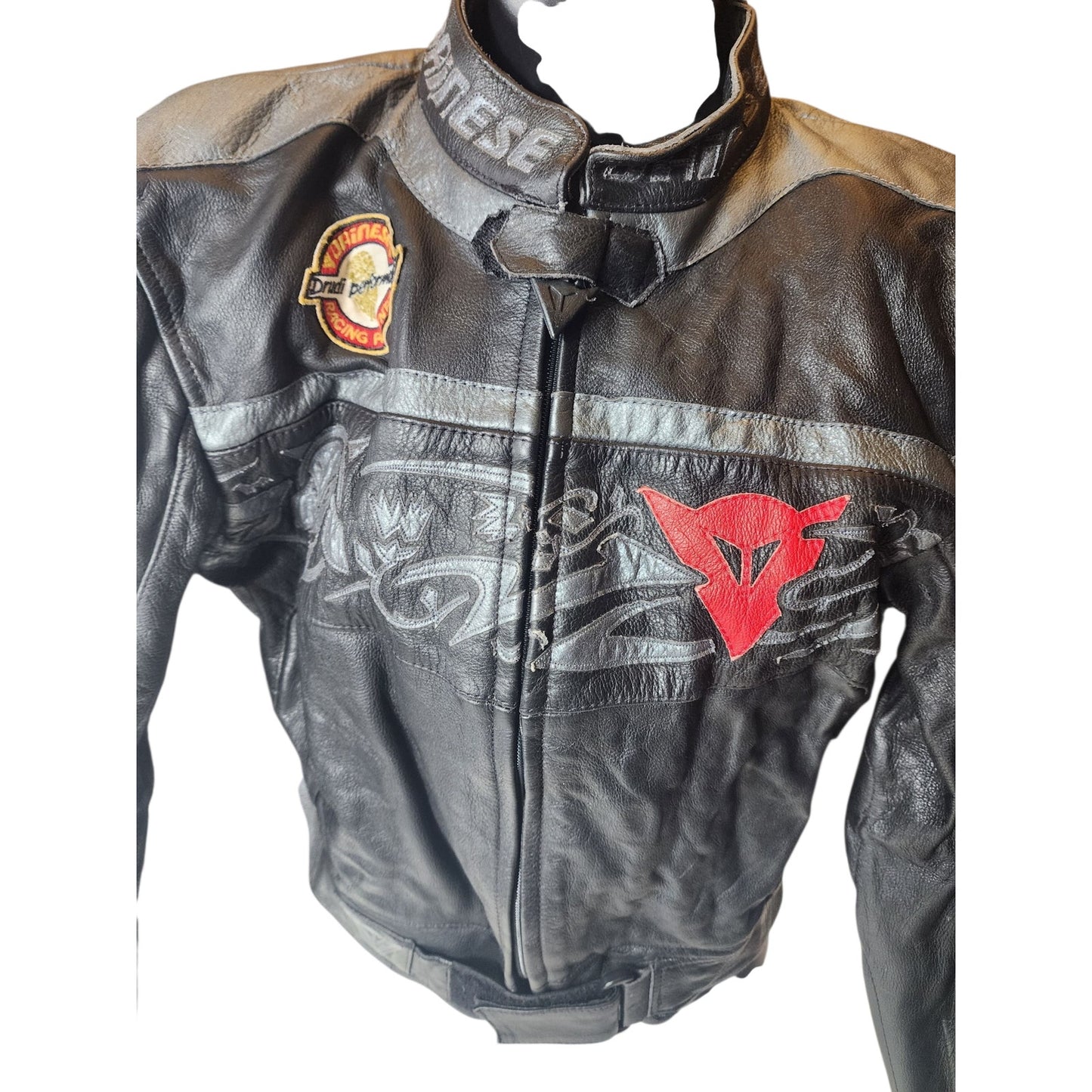 Dainese Jacket Small 46 Leather Motorcycle Drudi Racing Armor Italy MotoGP Devil