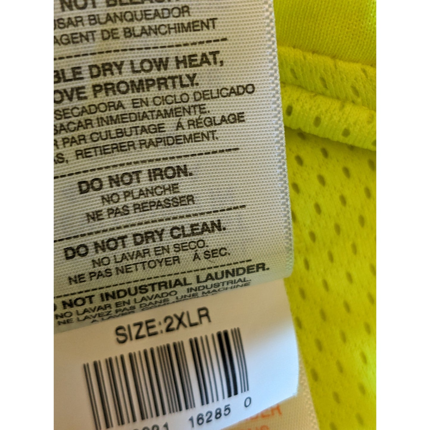Berne Hi-Vis Hoodie Men 2XL Yellow Reflective Zip Safety Sweatshirt Construction
