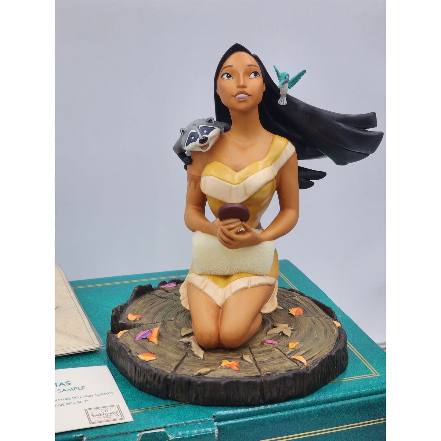 WDCC Pocahontas Tribute Listen With Your Heart Pre-Production Sample COA Box