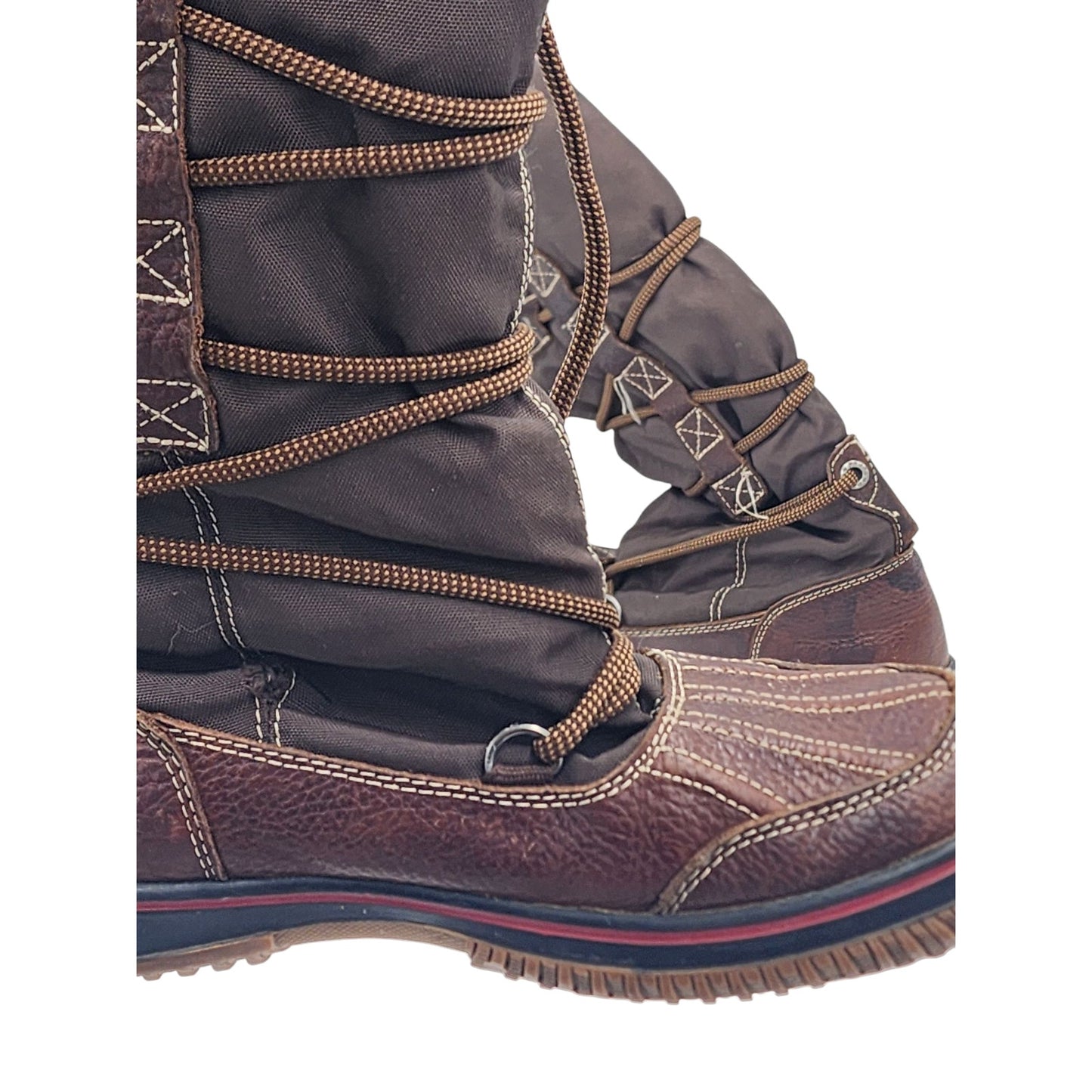 Pajar Boots Womens 7-7.5 Tall Snow Winter Hiking Leather Waterproof Fur Canada