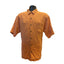 Tommy Bahama Silk Shirt Mens Large Orange Check Short Sleeve Button Beach Resort