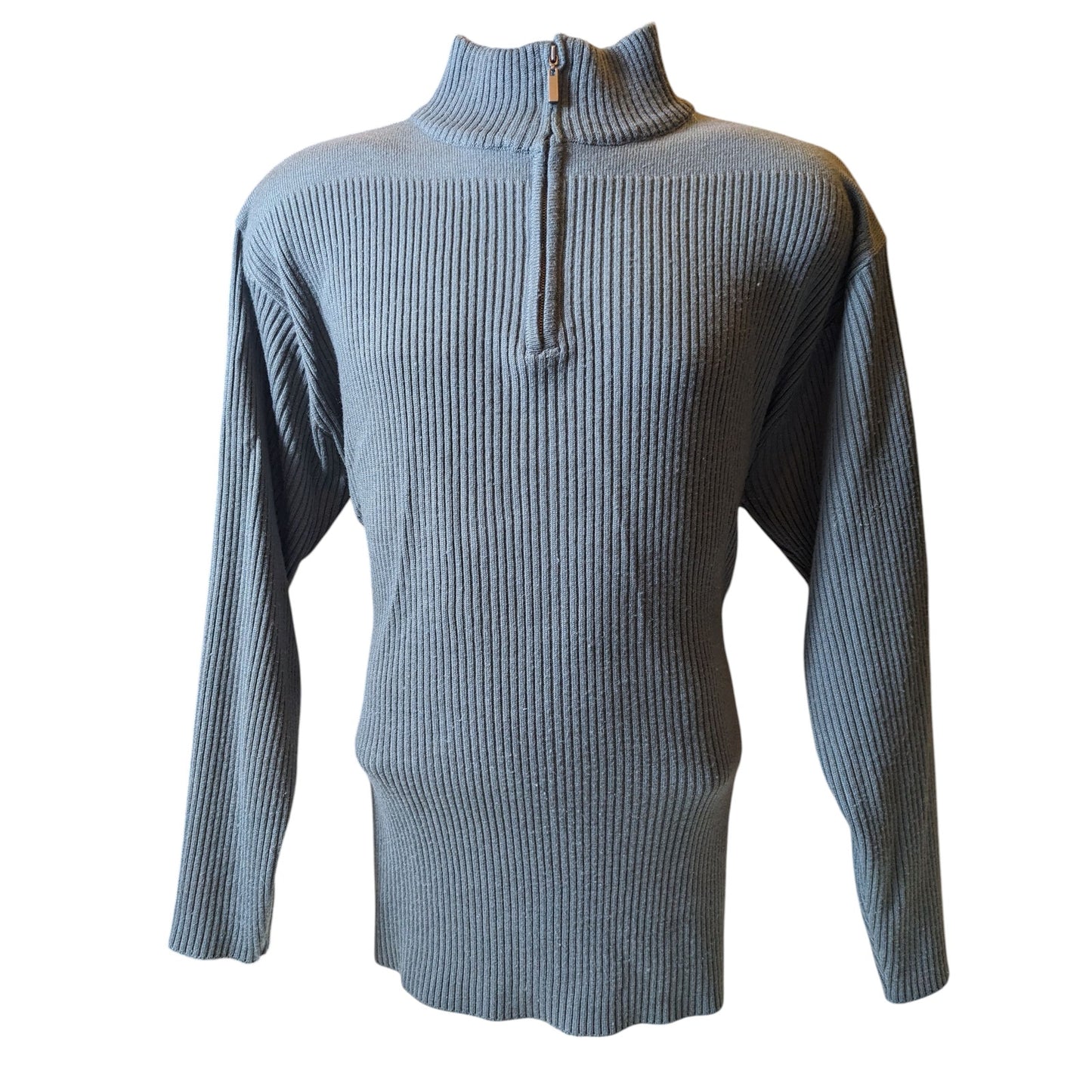 Bachrach Sweater Mens XL Ribbed Mock Neck Pullover Wool Knit Acrylic Cashmere