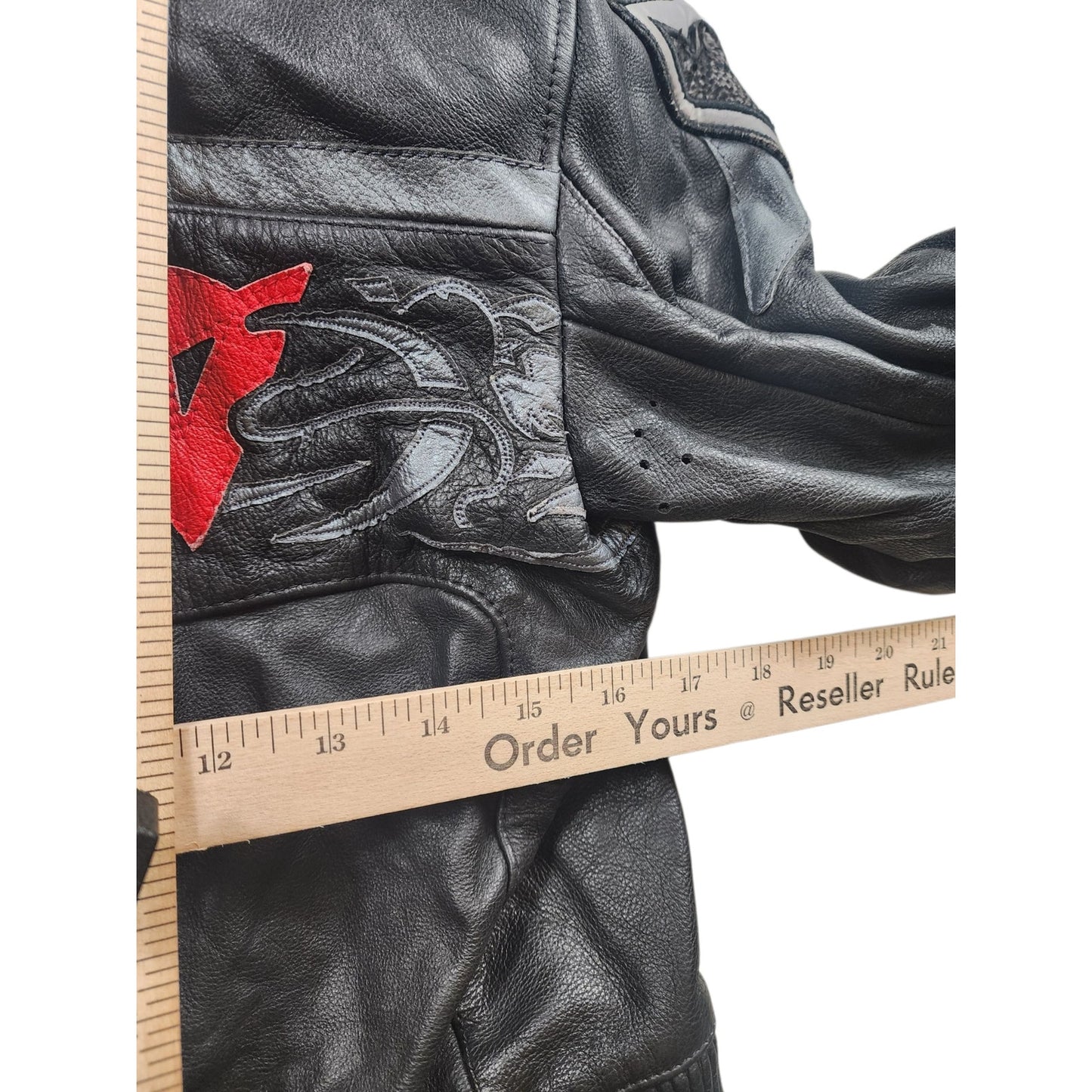 Dainese Jacket Small 46 Leather Motorcycle Drudi Racing Armor Italy MotoGP Devil