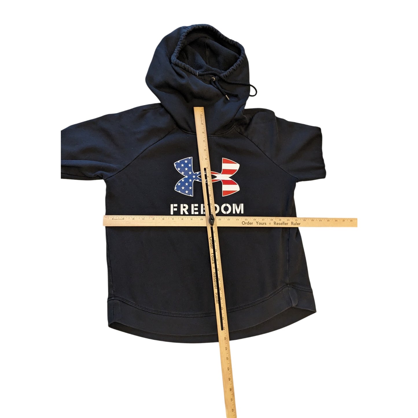 Under Armour Freedom Rival Hoodie Womens Large American Flag Patriotic USA