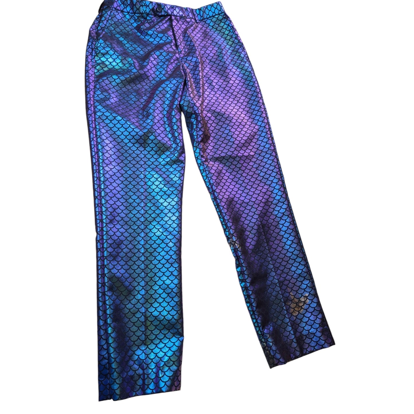 OPPOSUITS Pants Mens US 42 36x34 Mermaid Scale Purple Blue Party Costume Rave