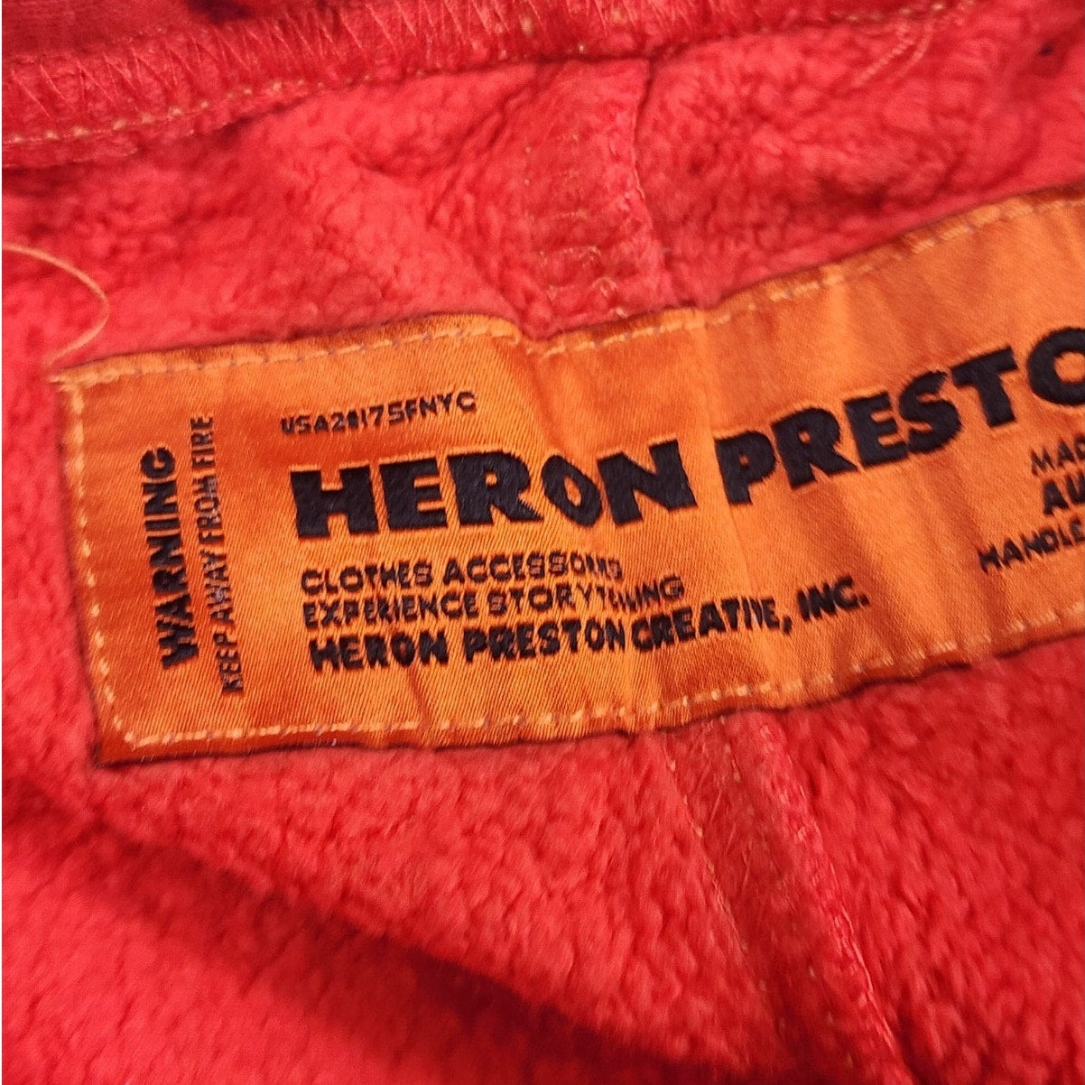 Heron Preston NASA Sweatpants Men Large Joggers USA Flag Space Streetwear Flight