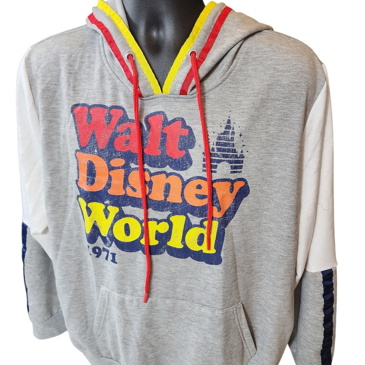 Walt Disney World 1971 Hoodie Womens Plus 1X Pullover Sweatshirt Retro Parks