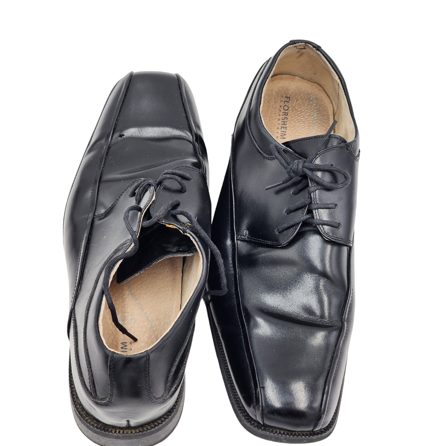 Florsheim Shoes Comfortech Mens 12D Dress Leather Square Toe Business 11256-001