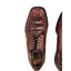 Stacy Adams Shoes Genuine Snake Leather Mens 9M Dress Brown Oxford Square Toe