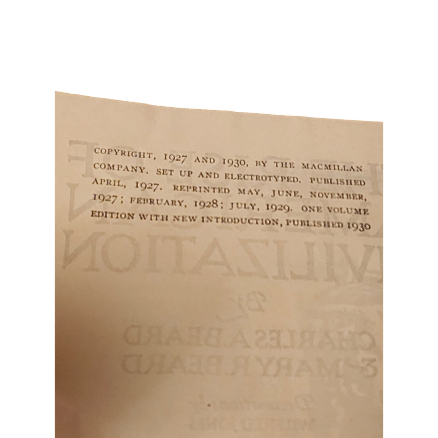 The Rise of American Civilization by Charles Beard History One Vol Vintage 1930