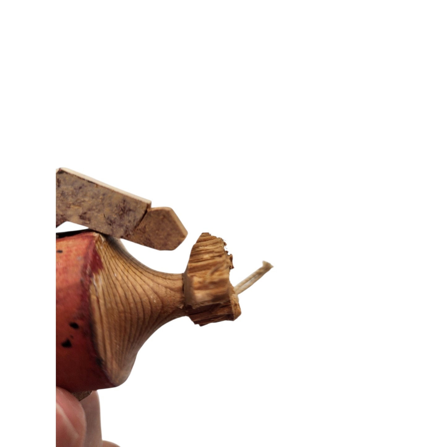 Vintage ANRI Italian Hand Carved Wooden Movable Arm Hat FolkArt Barware Stopper