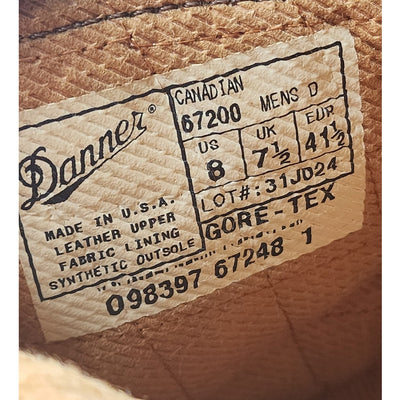 Danner Boots Men 8 Canadian GoreTex Insulated Hunting Hiking USA 600G Work 67200