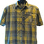 Simms Plaid Fishing Shirt Mens XL Yellow Short Sleeve Casual Outdoor Lightweight