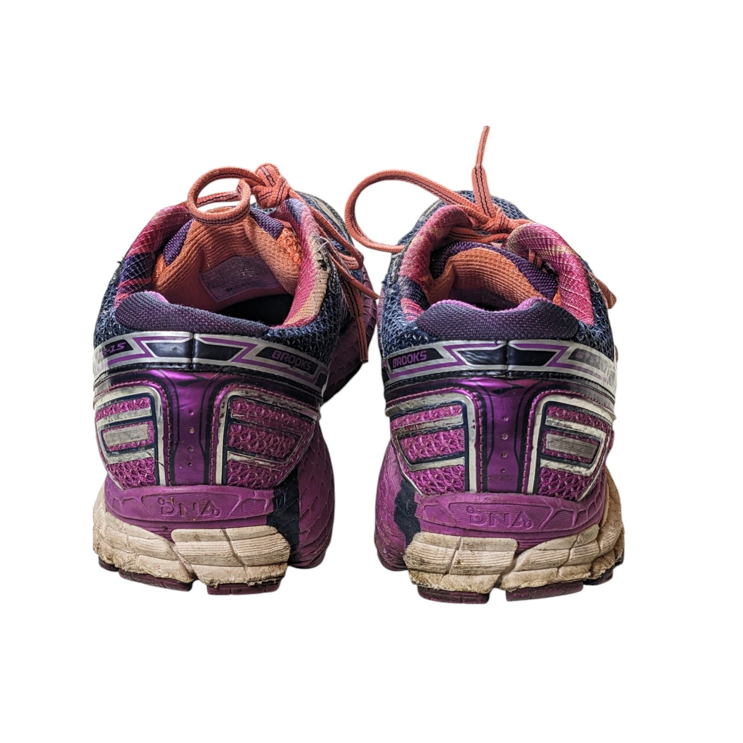 Brooks GTS Running Shoes Women Size 10.5M Blue Pink Trail Sneakers Fitness ST
