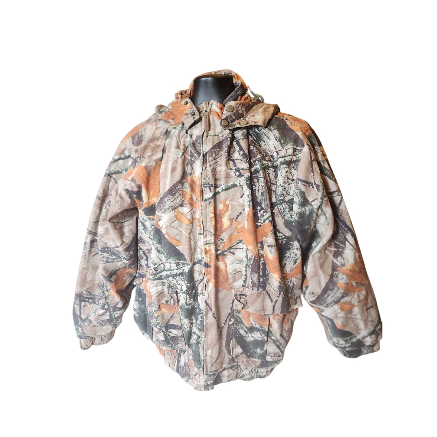 Outfitters Ridge Fusion 3D Camo Hunting Jacket Large Hooded Quilted Gorpcore Y2K