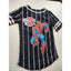Marvel Spider Man Jersey Shirt Boys Medium Pinstripe Superhero Graphic Tee Top