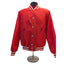 Vintage Butwin Red Satin Varsity Jacket Adult Large USA Snap Front Preppy
