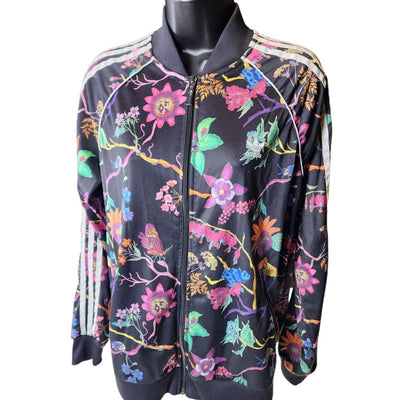 Adidas Originals Track Jacket Large Poisonous Garden Floral Zip Retro Streetwear