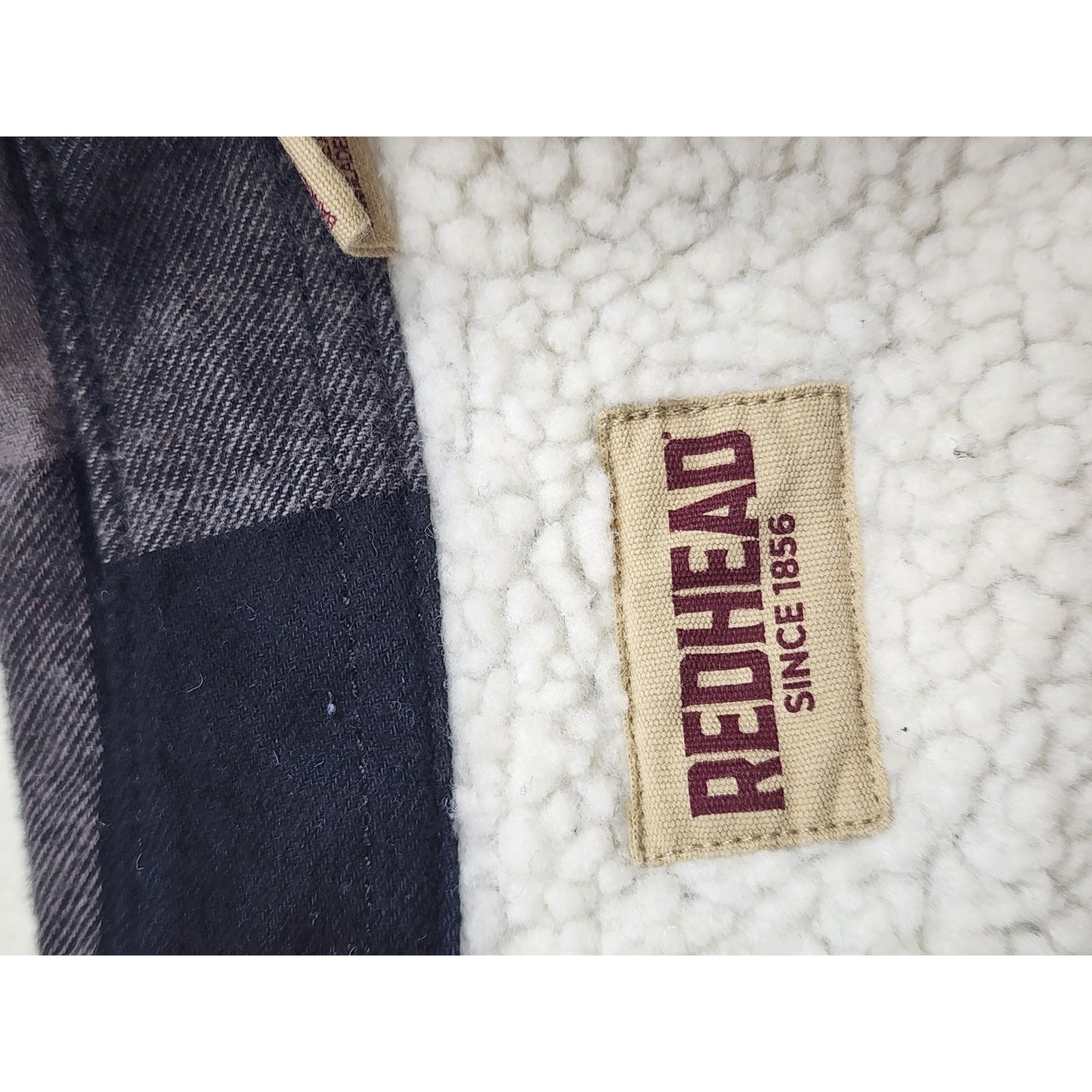 RedHead Fleece Plaid Flannel Jacket Shirt Men Medium Shacket Lumberjack Gorpcore