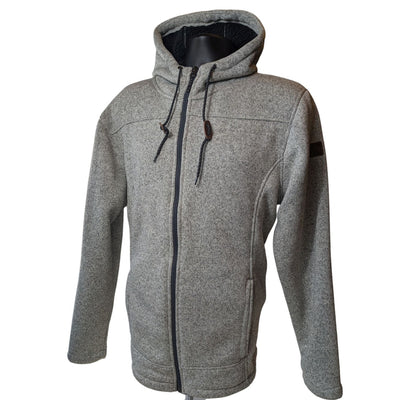Rugged Elements Sherpa Lined Hoodie Jacket Men Medium Full Zip Outdoor Fleece