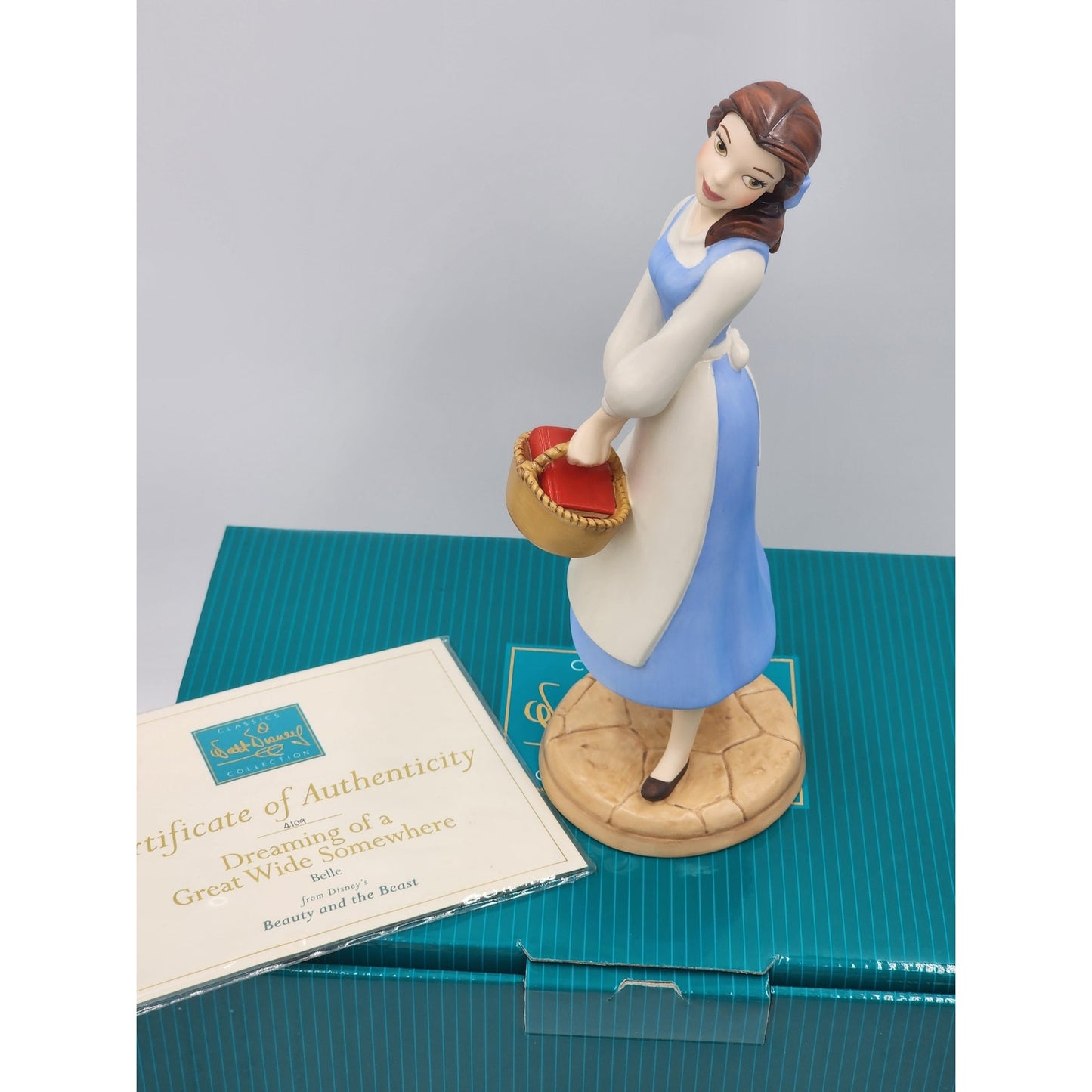 WDCC Belle Dreaming of a Great Wide Somewhere Beauty Beast 10th Anniversary COA