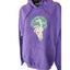 Jerzees Hoodie Women Large Graphic Lips Shh Finger Not Today Sweatshirt Y2K Rare