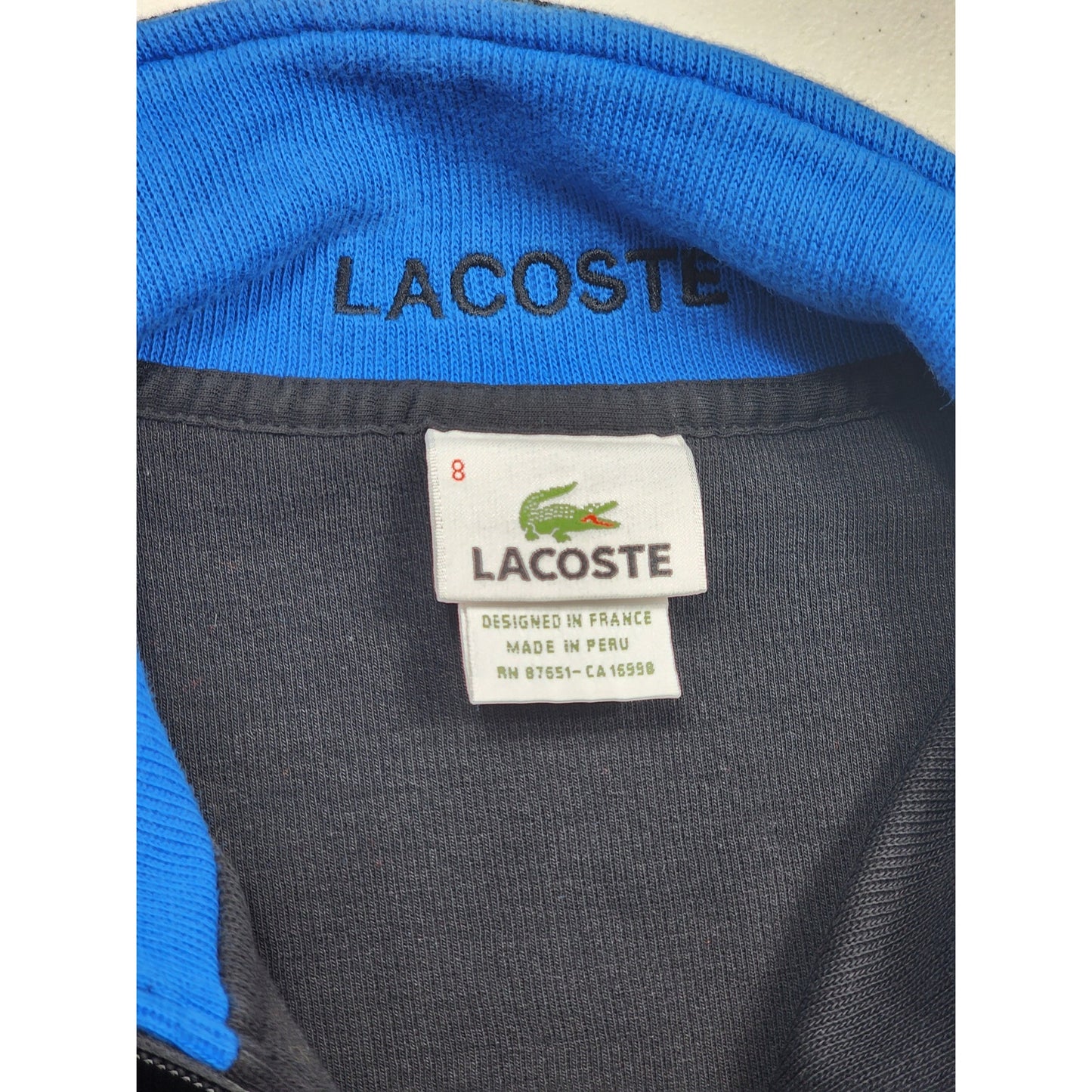 Lacoste Sweatshirt Quarter Zip Pullover Men XL Sweater Long Sleeve Casual Preppy