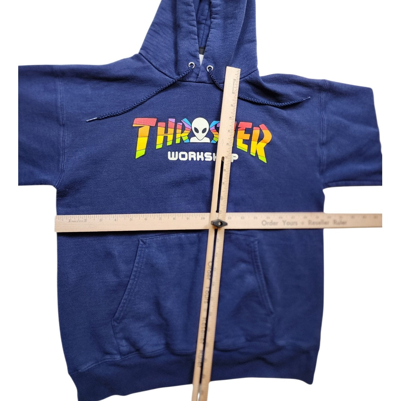 Thrasher Workshop Hoodie Alien Graphic Pullover Small Skate Street Sweatshirt