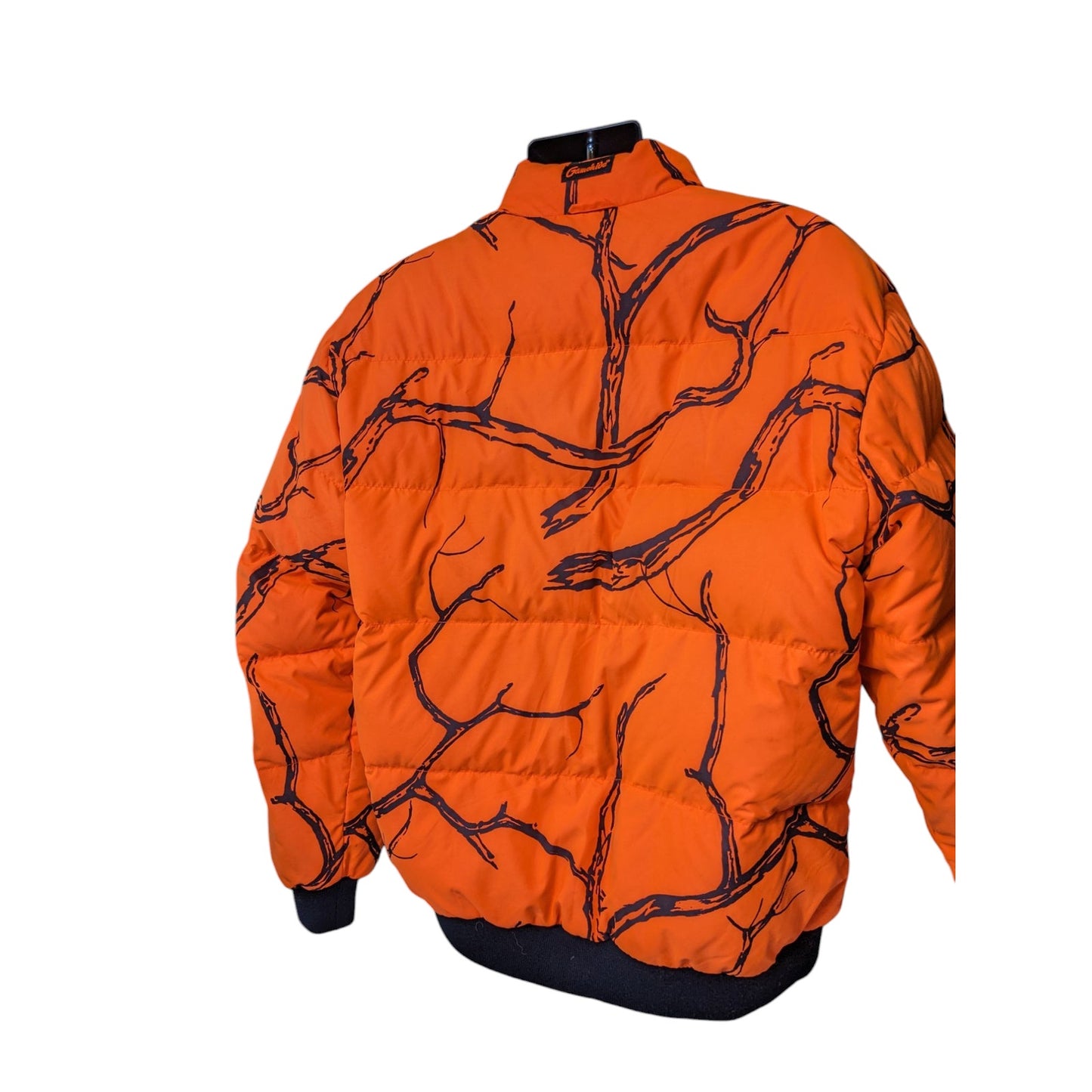 Gamehide Reversible Hunting Jacket Mens Large Brown Blaze Orange Camo Puffer
