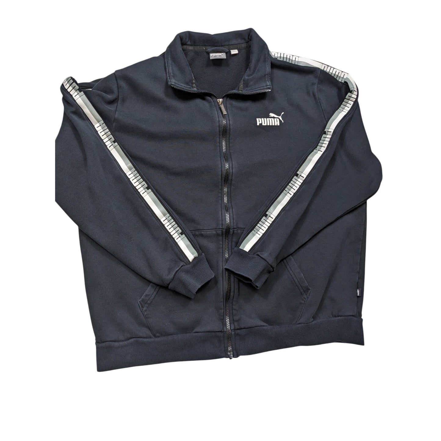 Puma Track Jacket Full Zip XL Athletic Training Gym Kangaroo Pockets 582288-01