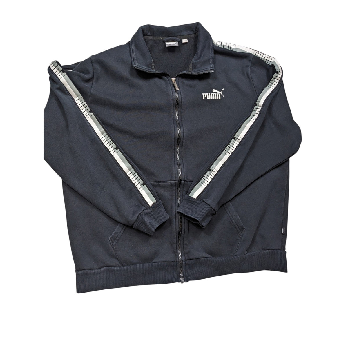 Puma Track Jacket Full Zip XL Athletic Training Gym Kangaroo Pockets 582288-01