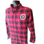 Disney Mickey Plaid Flannel Shirt Large Seasons Greeting Holiday Lodge Christmas