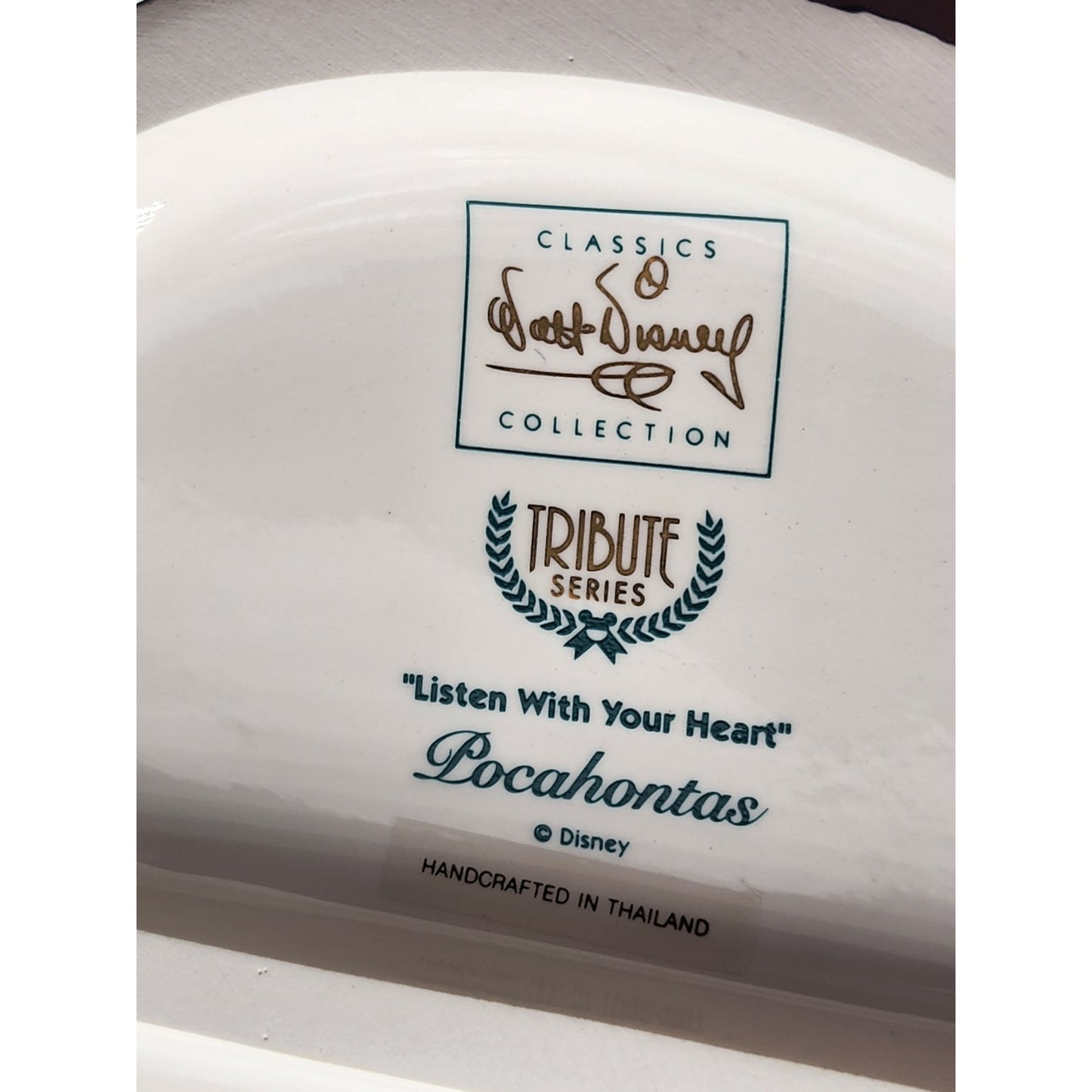 WDCC Pocahontas Tribute Listen With Your Heart Pre-Production Sample COA Box