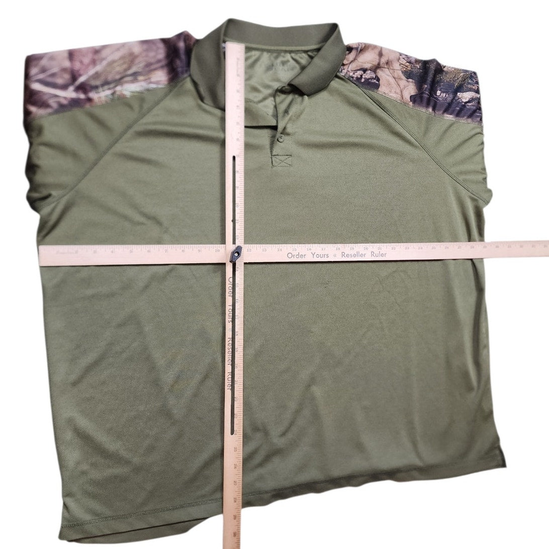 Guide Gear Polo Shirt 3XL Camo Hunting Raglan Sleeve Hunting Tactical Polyester