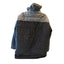 PX Clothing Jacket Mens 3XLT Hooded Puffer Full Zip Gray Black Colorblock Hoodie