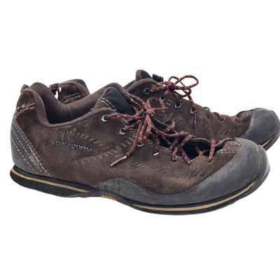 Patagonia Shoes Mens 11 Huckleberry Brown Suede Hiking Vibram Sole Outdoor Trail