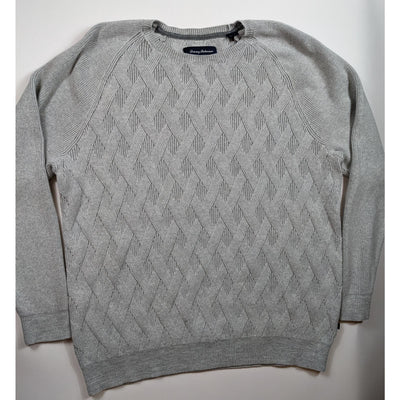 Tommy Bahama Sweater Mens Size XL Cable Knit Crewneck Sweatshirt Pullover Marlin