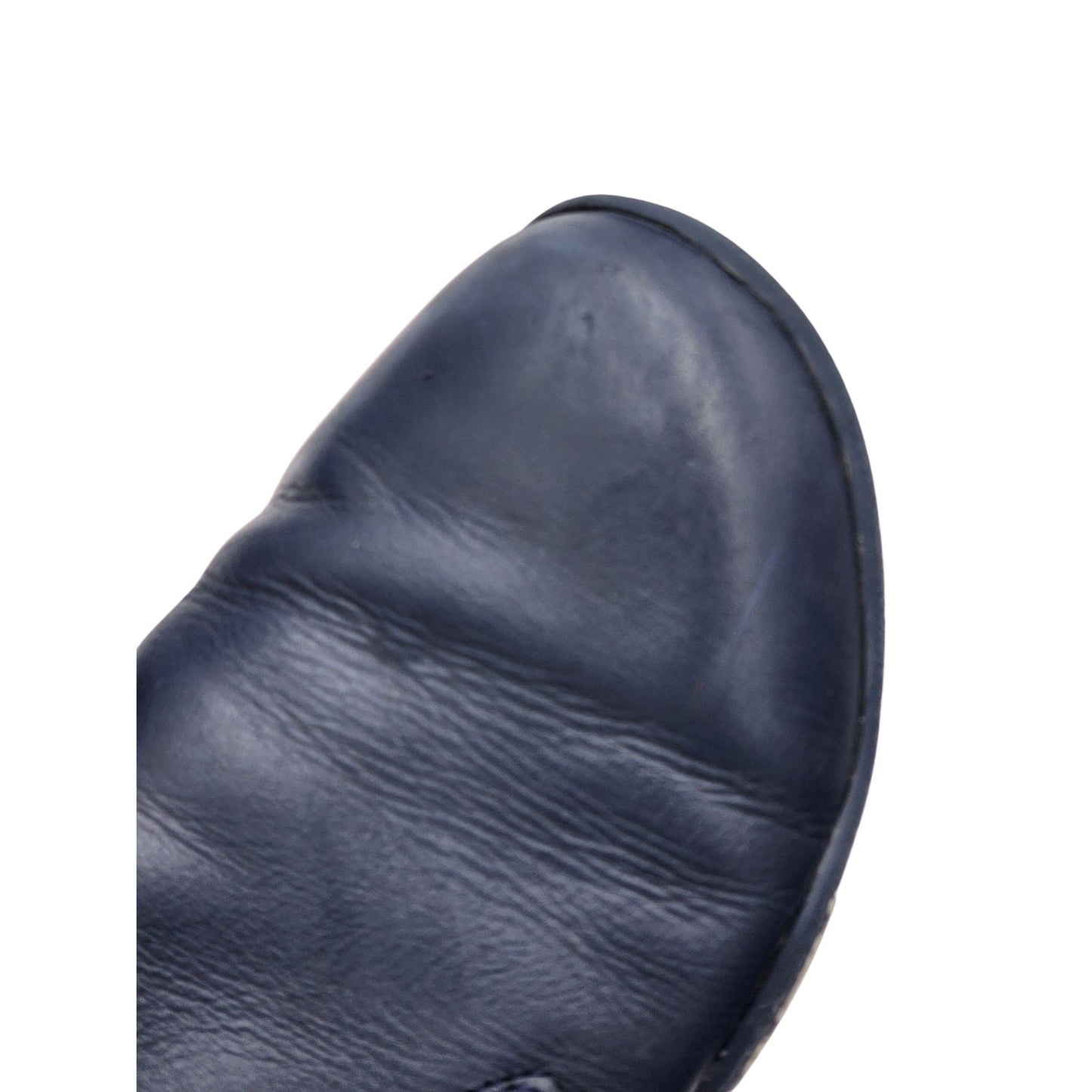 KURU Shoes Womens 11.5 Blue Leather Slip On Comfort Casual Walking Kivi Plantar