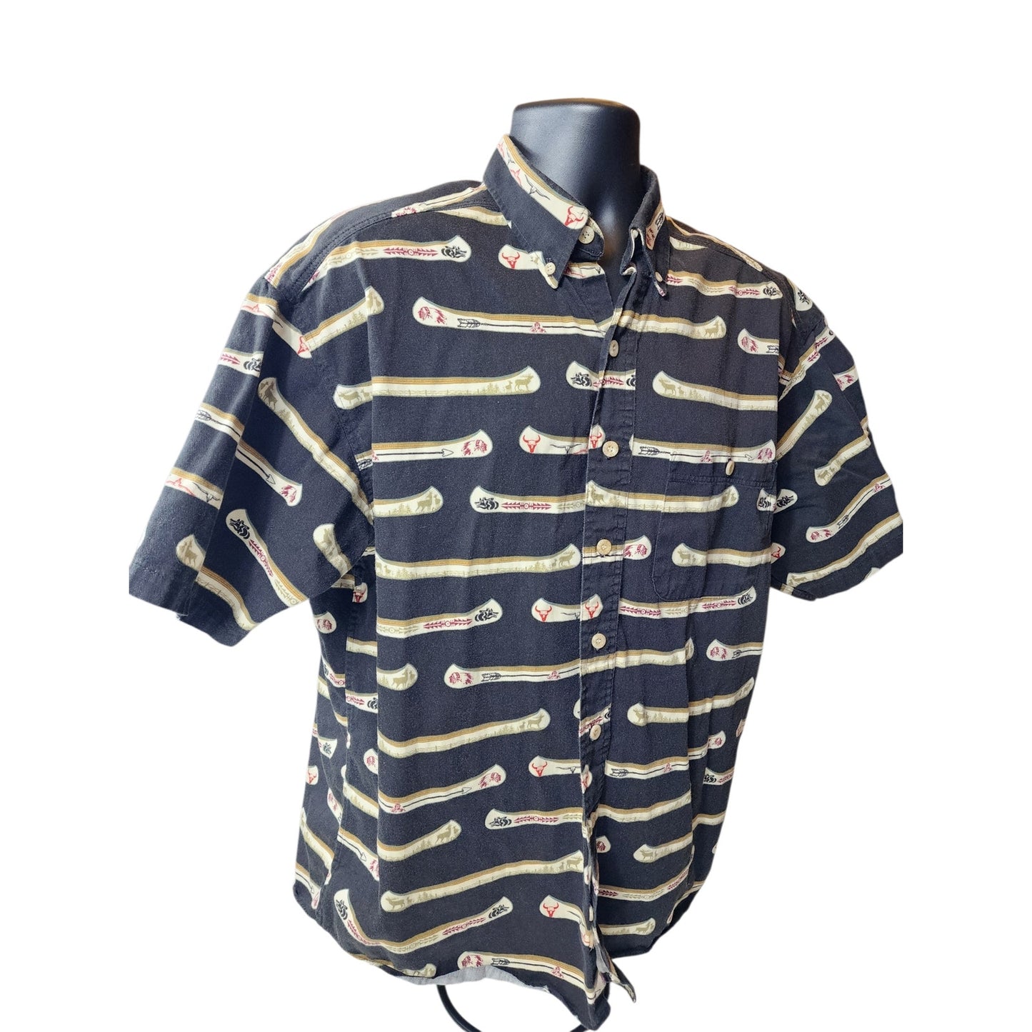 Barn Fly Shirt Medium Western Cowboy Button USA Southwestern Style Y2K Vintage