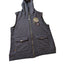 Cabelas Sleeveless Hoodie Vest Womens 2XL Mens XL Fleece Patches Streetwear Zip