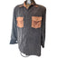 Stacy Adams Corduroy Button Up Shirt Men Medium Fashion Suede Pocket Long Sleeve