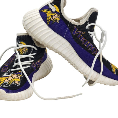 Minnesota Vikings Logo Design Sneakers Mens 7 Womens 9 40 EU Purple Sports Shoes