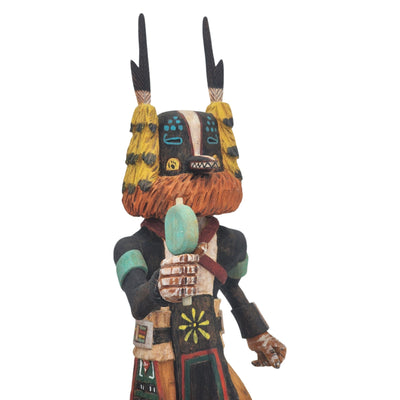 Hopi Kachina Badger Signed Gai-nah-ne Ray Jose Carved Native American Katsina 14
