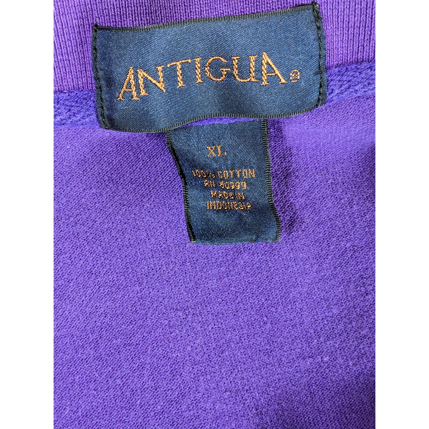Antigua Polo Golf Shirt MN Vikings Mens XL Short Sleeve Purple Minnesota