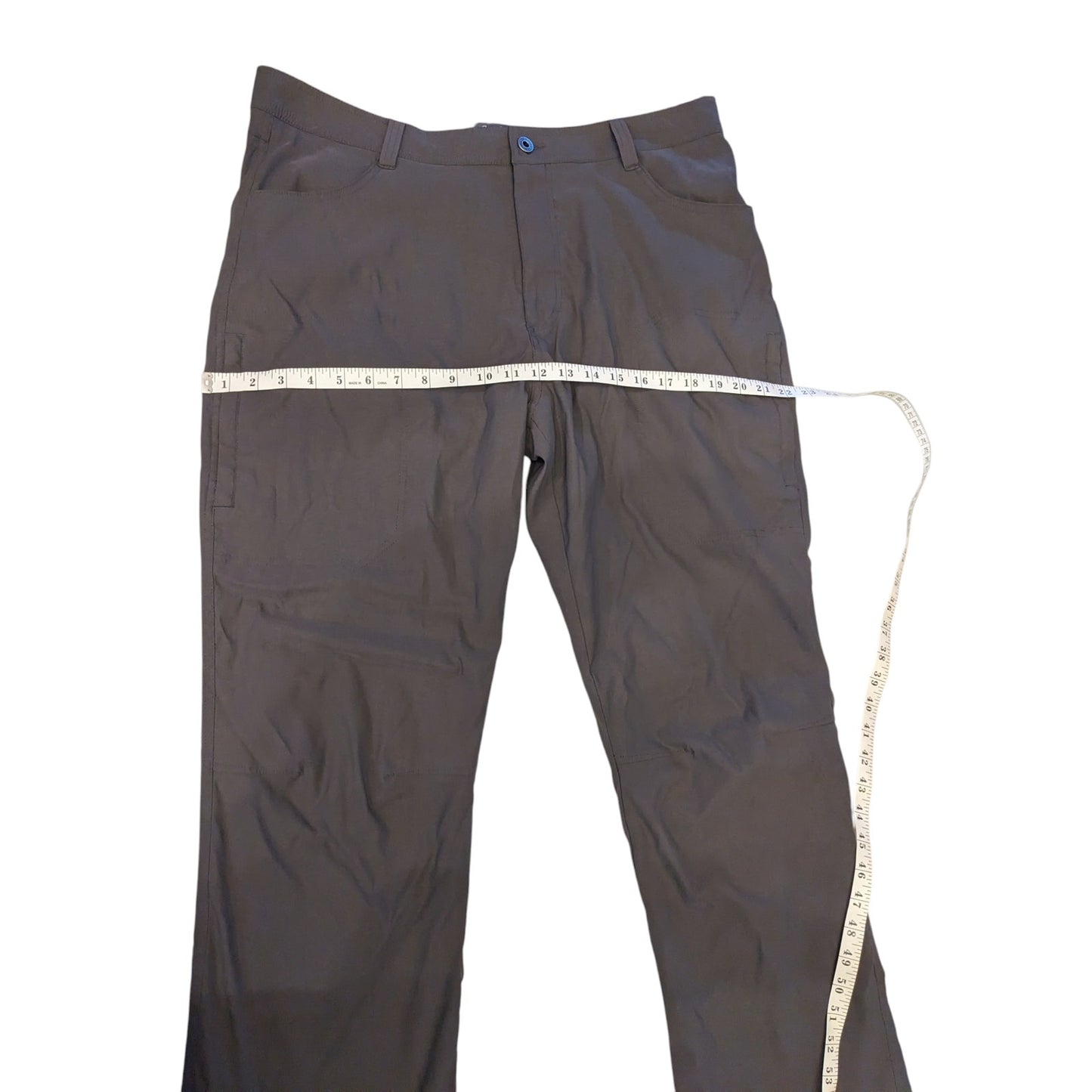 Eddie Bauer Pants Mens 38x34 Gray Lined Nylon Warm Outdoor Hiking Fleece Lining